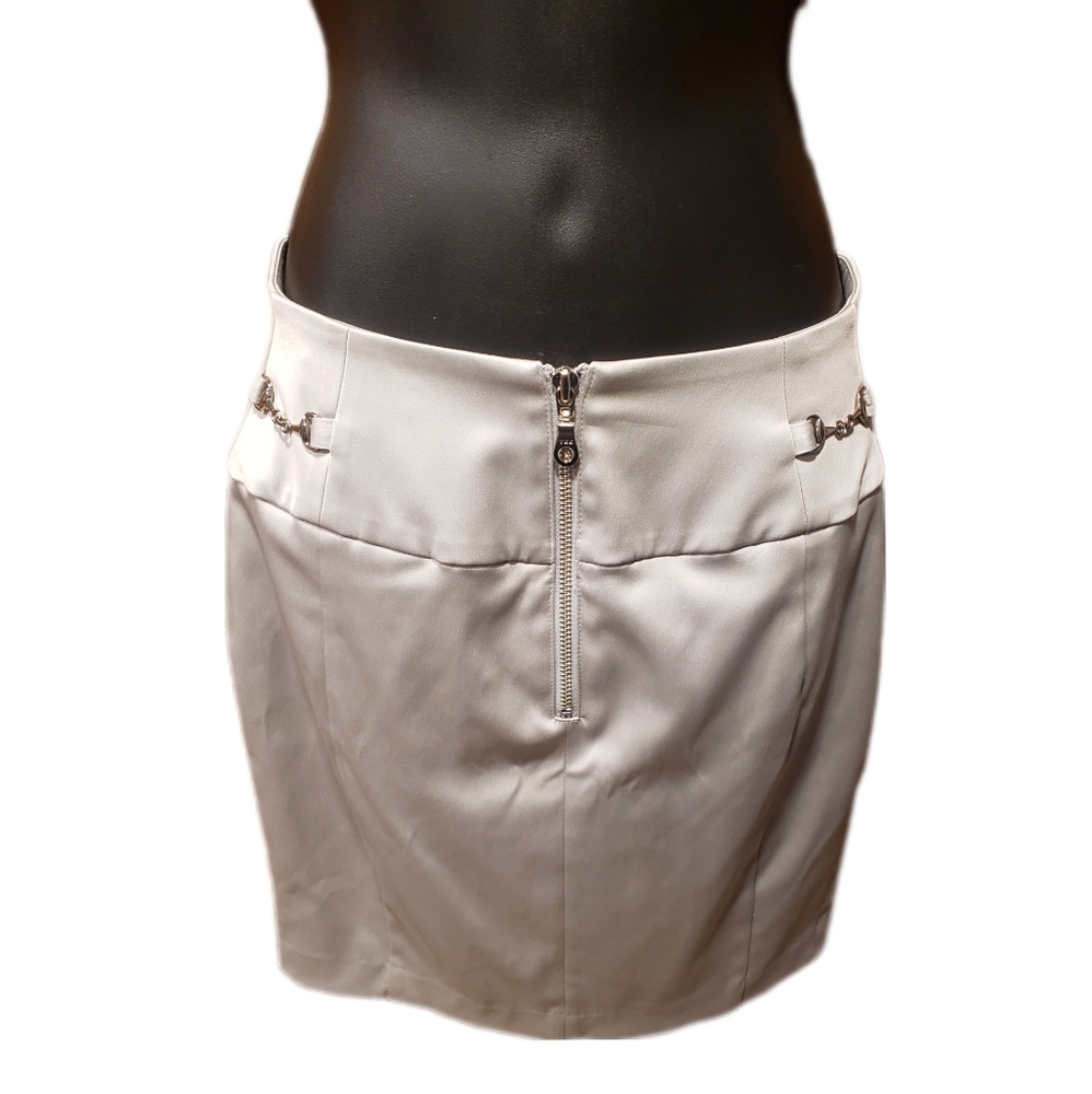Express Design Studio Silver Satin Skirt- Sz 2